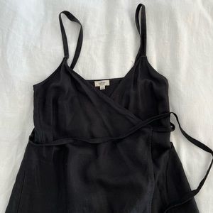 Aritzia wilfred linen wrap dress